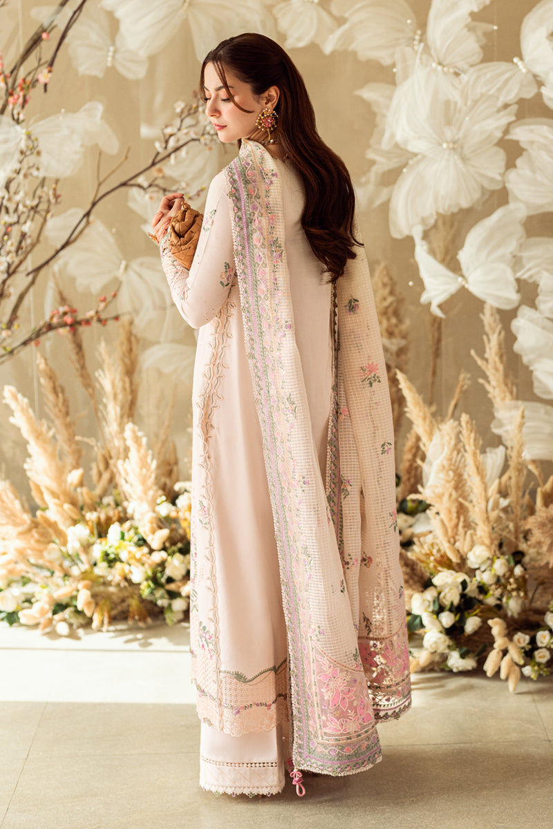 Lawn-3PC Embroidered Shirt with Organza Embroidered Dupatta-1379