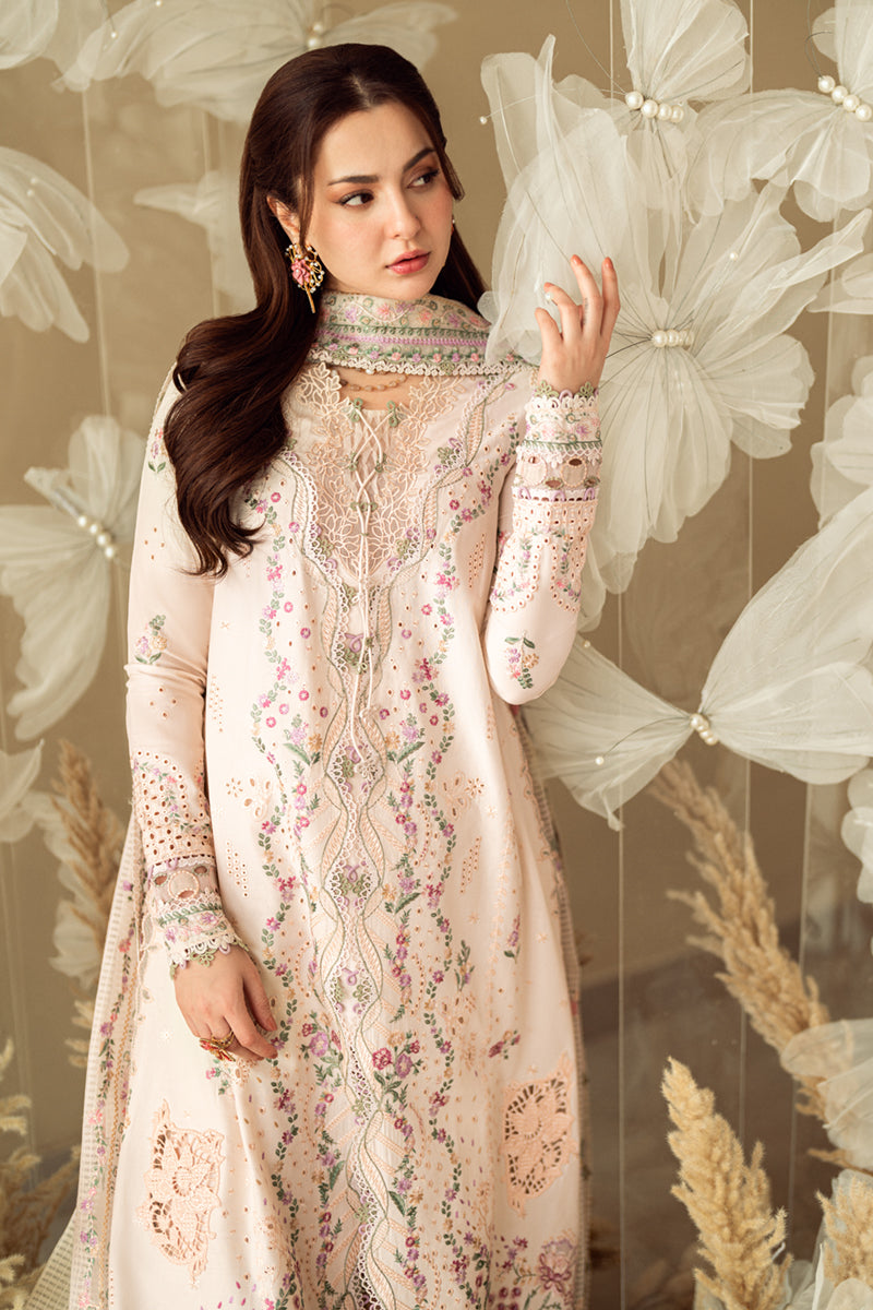 Lawn-3PC Embroidered Shirt with Organza Embroidered Dupatta-1379