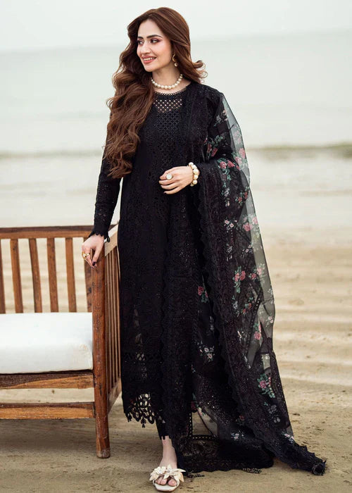 Lawn-3PC Embroidered Shirt with Organza Digital Printed Dupatta-1378